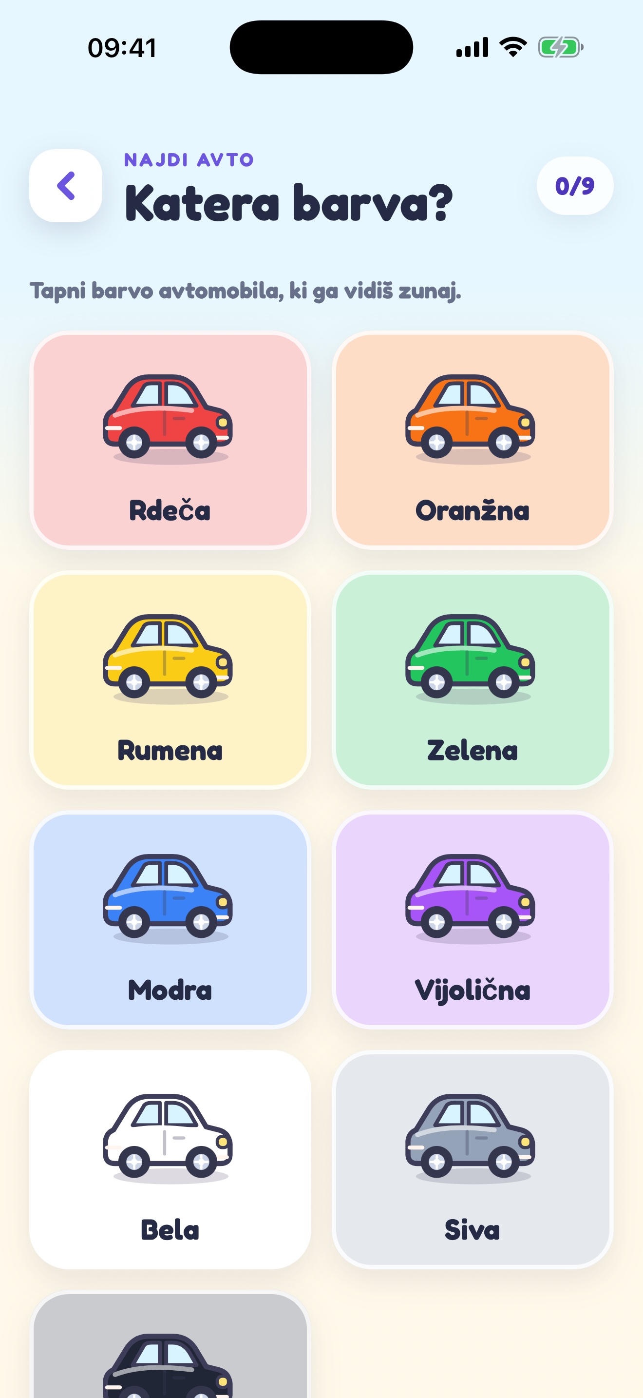 Igra iskanja mavričnih avtomobilov