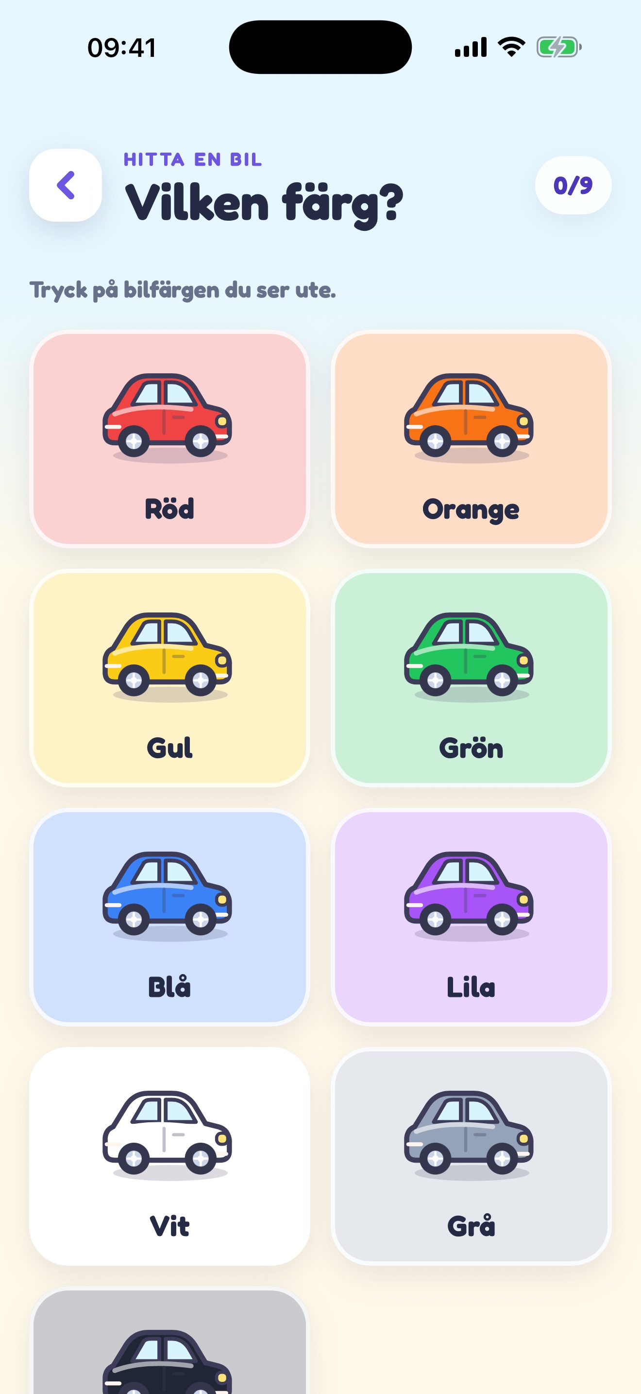 Spel med regnbågsbilar